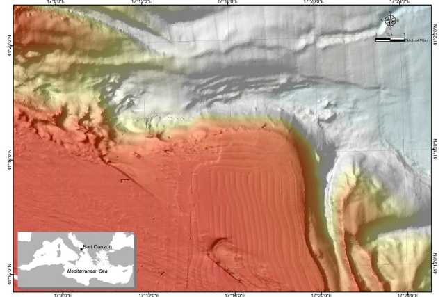 Una voragine sottomarina profonda mille metri: � il ''Canyon di Bari''